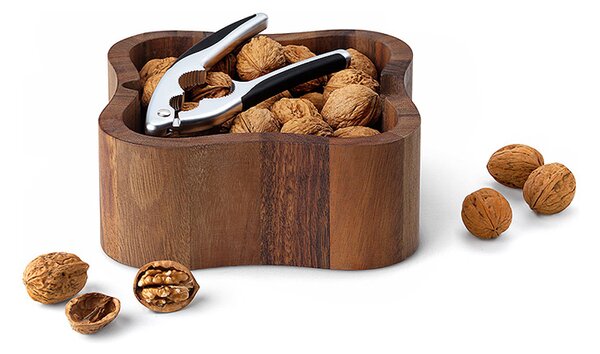 Miska na ořechy s louskáčkem akácie - Continenta (Louskáček na ořechy s miskou akátový - Continenta)