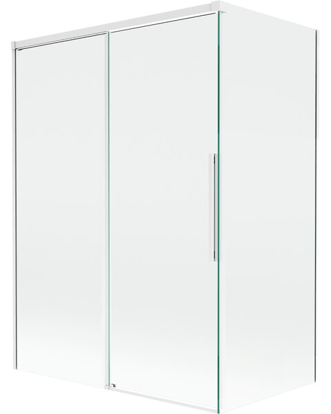 Mexen Rox, 2-křídlová posuvná vanová zástěna 120 + 70 x 150 cm, 8mm čiré sklo, bílý profil, 8C9-120-070-20-00