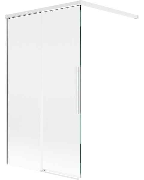Mexen Rox, 2-křídlová posuvná vanová zástěna 100 x 150 cm, 8mm čiré sklo, bílý profil, 8C9-100-003-20-00