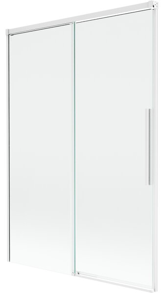 Mexen Rox, 2-křídlová posuvná vanová zástěna 120 x 150 cm, 8mm čiré sklo, bílý profil, 8C9-120-001-20-00