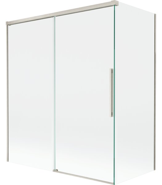 Mexen Rox, 2-křídlová posuvná vanová zástěna 140 + 70 x 150 cm, 8mm čiré sklo, ocelový profil, 8C9-140-070-97-00