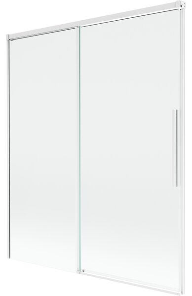 Mexen Rox, 2-křídlová posuvná vanová zástěna 140 x 150 cm, 8mm čiré sklo, bílý profil, 8C9-140-001-20-00
