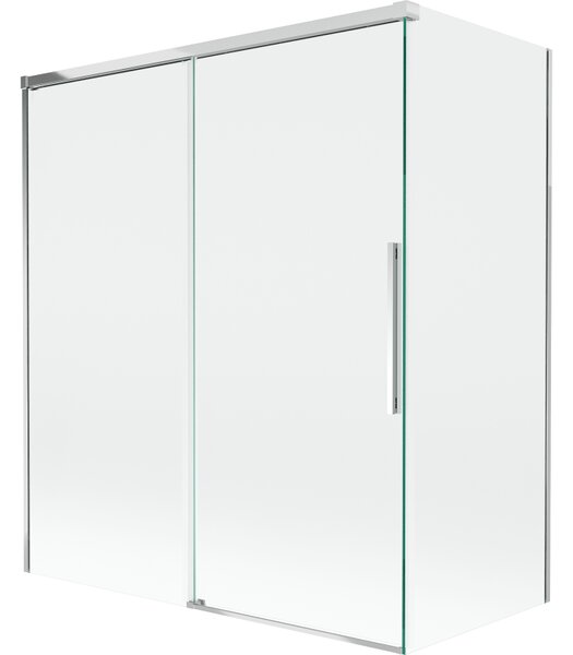 Mexen Rox, 2-křídlová posuvná vanová zástěna 140 + 70 x 150 cm, 8mm čiré sklo, chromový profil, 8C9-140-070-01-00
