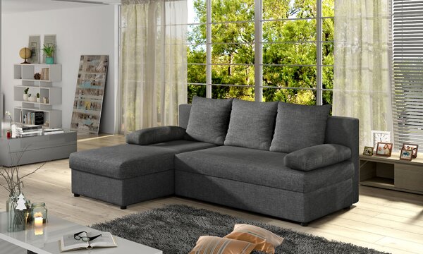 Rohová sedací souprava Genna (šedá) (L). Akce -9%