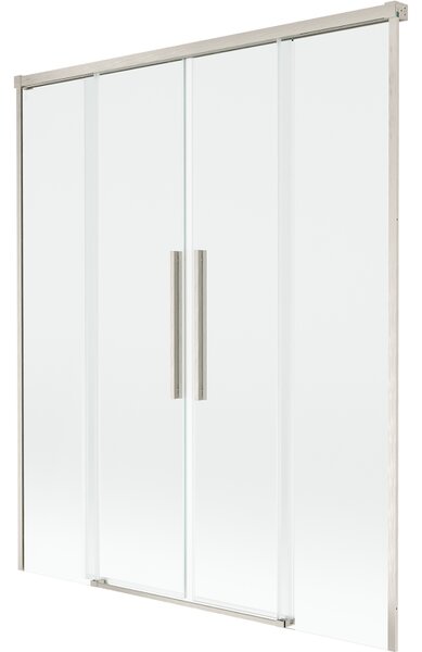 Mexen Rox, 2-křídlová posuvná vanová zástěna 140 x 150 cm, 8mm čiré sklo, ocelový profil, 8C9-140-002-97-00