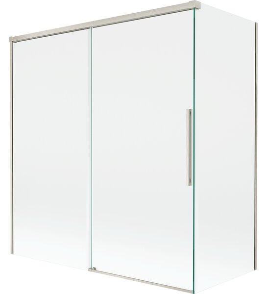 Mexen Rox, 2-křídlová posuvná vanová zástěna 150 + 70 x 150 cm, 8mm čiré sklo, ocelový profil, 8C9-150-070-97-00