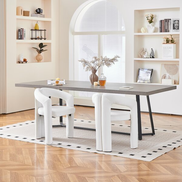 Dvoudílná sada jídelních židlí, samet, polstrování, opěrky rukou, moderní design, nosnost do 150 kg
