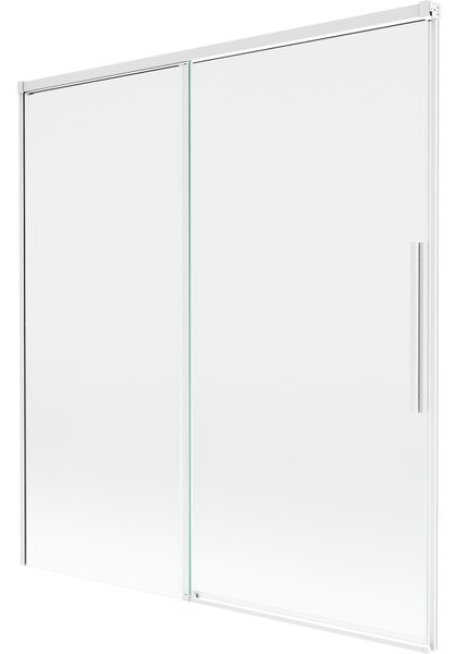 Mexen Rox, 2-křídlová posuvná vanová zástěna 150 x 150 cm, 8mm čiré sklo, bílý profil, 8C9-150-001-20-00