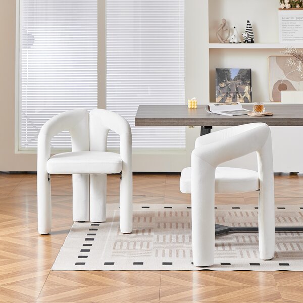 Dvoudílná sada jídelních židlí, samet, polstrování, opěrky rukou, moderní design, nosnost do 150 kg