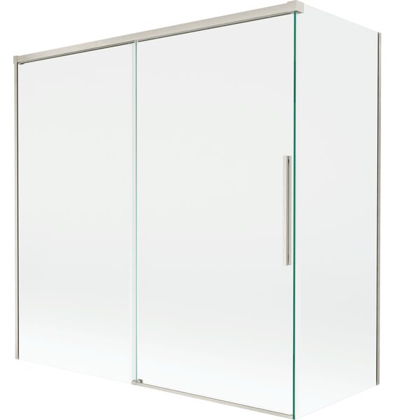 Mexen Rox, 2-křídlová posuvná vanová zástěna 160 + 75 x 150 cm, 8mm čiré sklo, ocelový profil, 8C9-160-075-97-00