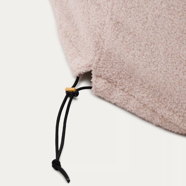 Růžový bouclé potah na taburet Kave Home Kaeli 43 cm
