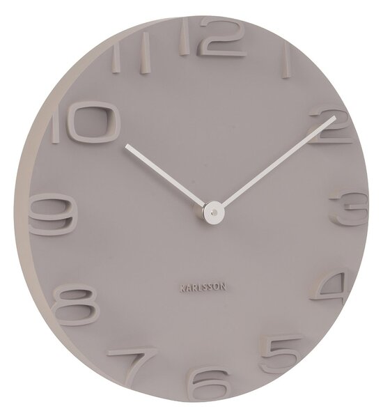 Nástěnné hodiny On The Edge 42 cm šedé - Karlsson (Designové hodiny 5311GY šedé 42 cm - Karlsson)