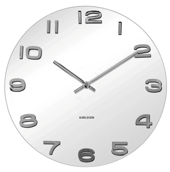 Nástěnné hodiny Vintage white round 35 cm bílé - Karlsson (Designové hodiny 4402 bílé 35 cm - Karlsson)