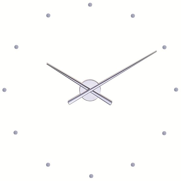 Nástěnné hodiny NOMON OJ stříbrné 50 cm - NOMON (Designové hodiny OJ stříbrné 50 cm - NOMON)