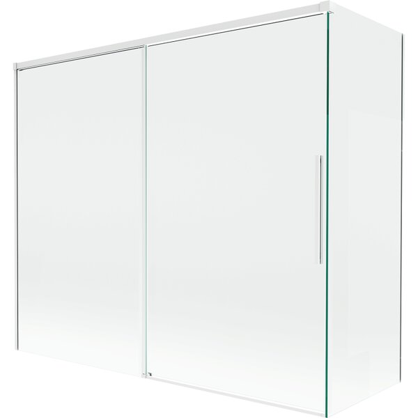 Mexen Rox, 2-křídlová posuvná vanová zástěna 180 + 80 x 150 cm, 8mm čiré sklo, bílý profil, 8C9-180-080-20-00
