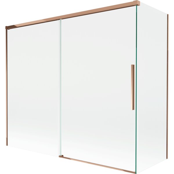 Mexen Rox, 2-křídlová posuvná vanová zástěna 180 + 80 x 150 cm, 8mm čiré sklo, růžové zlato profil, 8C9-180-080-60-00