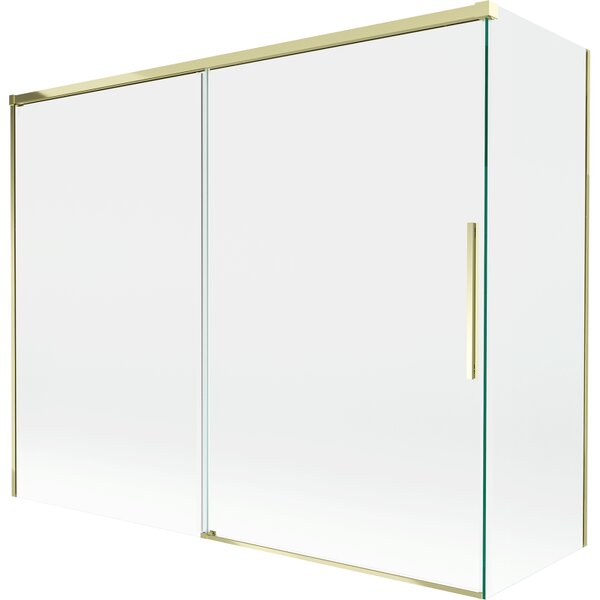 Mexen Rox, 2-křídlová posuvná vanová zástěna 190 + 80 x 150 cm, 8mm čiré sklo, zlatý lesklý profil, 8C9-190-080-50-00