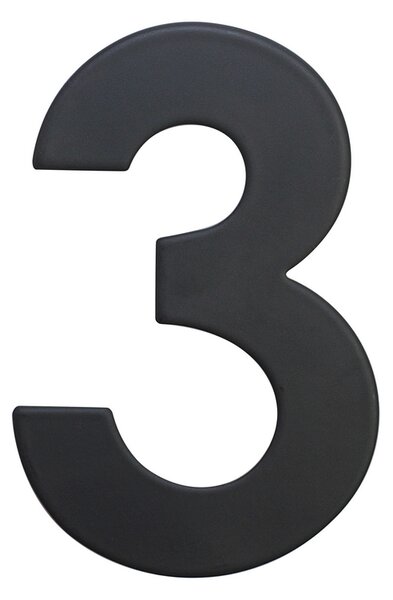 Domovní číslo "3", RN.75L, černá