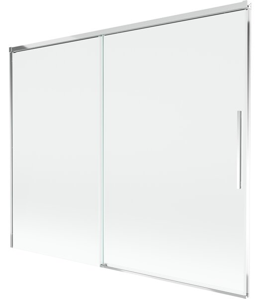 Mexen Rox, 2-křídlová posuvná vanová zástěna 190 x 150 cm, 8mm čiré sklo, chromový profil, 8C9-190-001-01-00