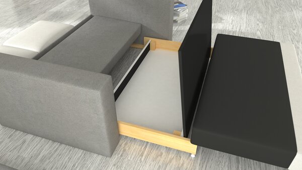 Pohovka trojsedačka Werre (světlešedá + šedá)