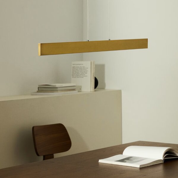 Zlaté závěsné LED světlo Kave Home Boadella 101 cm