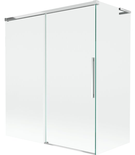 Mexen Rox, L posuvná 2-křídlová vanová zástěna 140 + 70 x 150 cm, 8mm čiré sklo, chromový profil, 8C9L-140-070-01-00