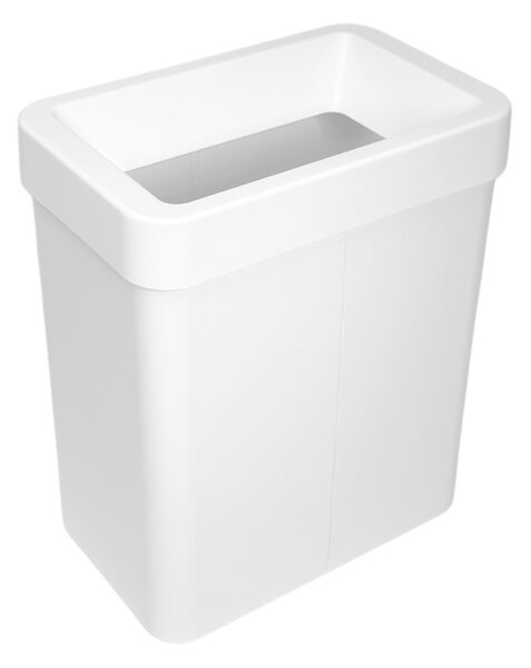 Odpadkový koš na tříděný odpad Caimi Brevetti Maxi W,50 L, bílý, sklo
