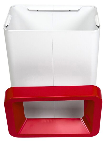 Odpadkový koš na tříděný odpad Caimi Brevetti Maxi W,50 L, červený, elektro