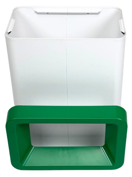 Odpadkový koš na tříděný odpad Caimi Brevetti Maxi W,50 L, zelený, sklo