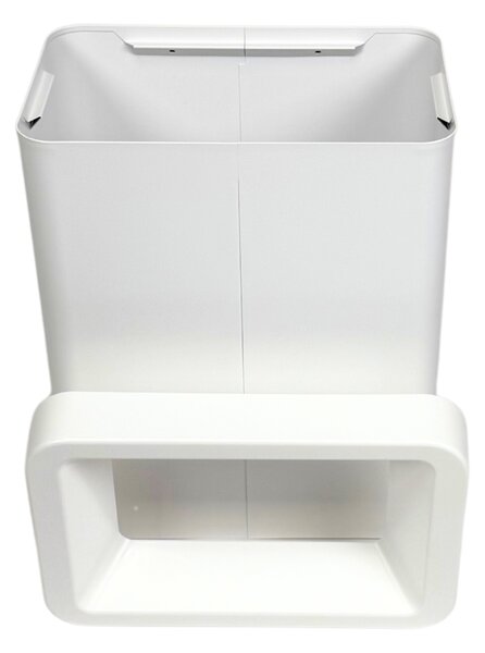 Odpadkový koš na tříděný odpad Caimi Brevetti Maxi W,50 L, bílý, sklo