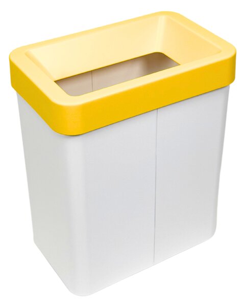 Odpadkový koš na tříděný odpad Caimi Brevetti Maxi W,50 L, žlutý, plast