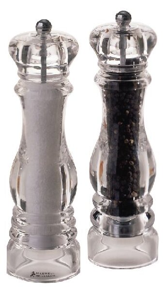 Sada mlýnků na sůl a pepř akryl 20 cm - Maxwell&Williams (Sada mlýnků sůl a pepř acryl 20 cm - Maxwell&Williams)
