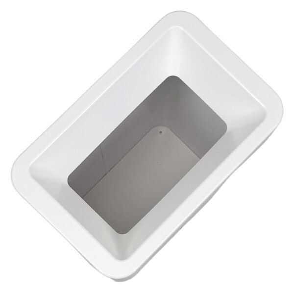 Odpadkový koš na tříděný odpad Caimi Brevetti Maxi W,50 L, bílý, sklo