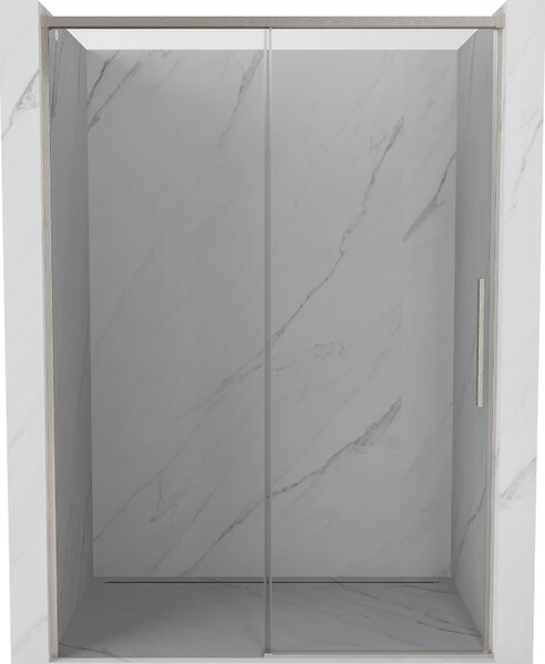 Mexen Rox, posuvné sprchové dveře 140 cm, 8mm čiré sklo, ocelový profil, 8C2-140-000-97-00