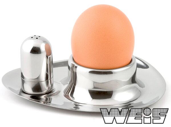 Stojánek na vajíčko se slánkou - Weis (Kalíšek na vejce sada - Weis)