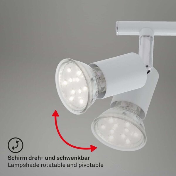 BRILONER Bodové svítidlo 38,5 cm 3xGU10 9W 750lm bílé BRI 2767-036