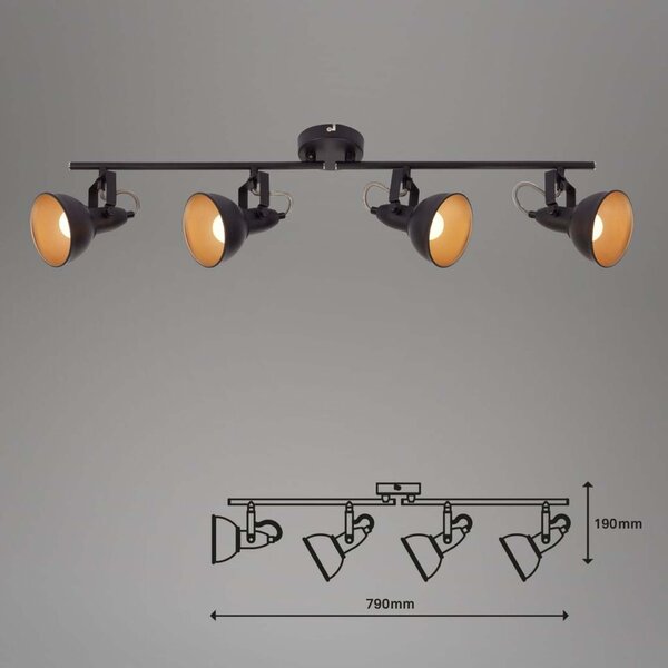 BRILONER Bodové svítidlo 79 cm 4x E14 40W černá BRILO 2049-045
