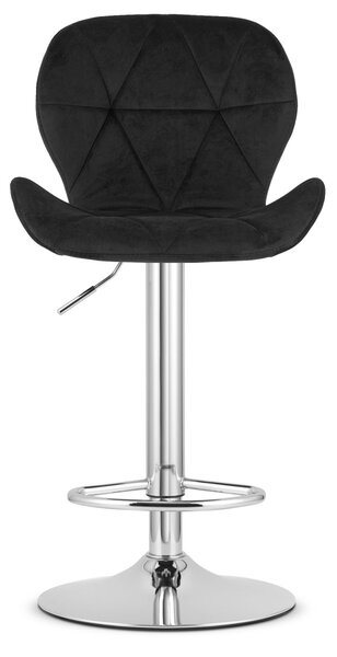 Barová židle WEST VELVET, černá