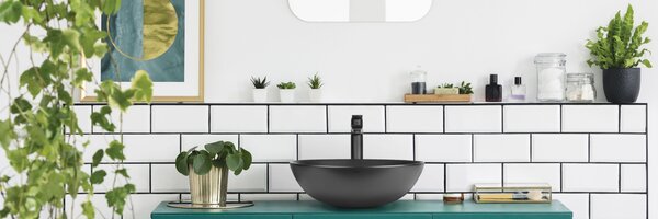 Invena Dokos, umyvadlo na desku 395x395x135 mm, černá matná, INV-CE-19-005-C