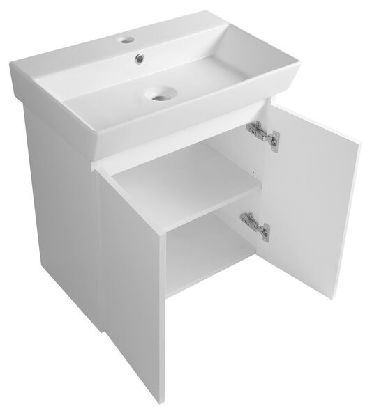 Aqualine Aqualine, PANEDA umyvadlová skříňka 55x55x34,2cm, bílá, PN255
