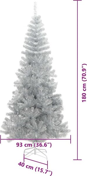 VidaXL Vánoční stromeček 180 cm PET [3396676] Barva: zlatá