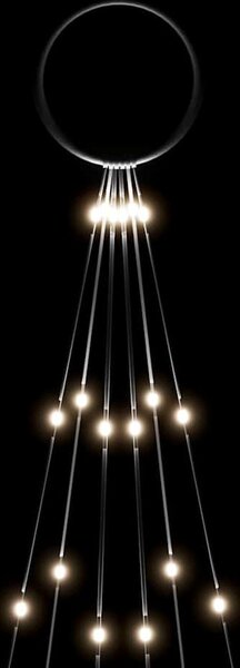 VidaXL Vánoční stromek na stožár 108 ch LED diod 180 cm [343520] Barva: Vícebarevný
