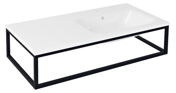 Sapho Sapho, SKA konzole pod umyvadlo/desku, 100x22x51cm, černá mat, SKA810