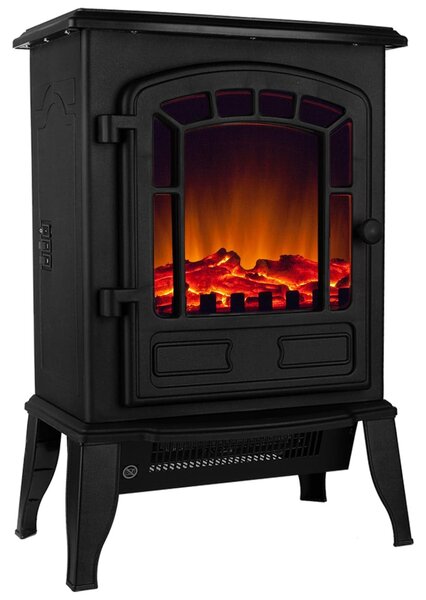 Elektrické topení s vzhledem krbové vložky – 2000 W – Volně stojící – Keramické topení – Pro vnitřní použití