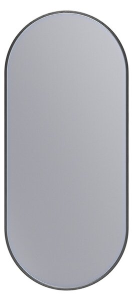 Erga Oval, oválné zrcadlo 40x90cm, černý rám, ERG-V01-OVAL-4090-BK