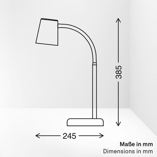 BRILONER Stolní lampa, 38,5 cm, 1x GU10, max. 9W, černá BRILO 7476015