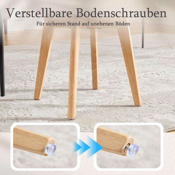 Dvoudílná sada jídelních židlí, otočné o 360°, s propletenou opěradlem, polstrované, styl mid-century, materiál chenille