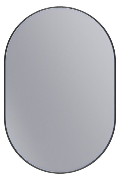 Erga Oval, oválné zrcadlo 60x90cm, černý rám, ERG-V01-OVAL-6090-BK