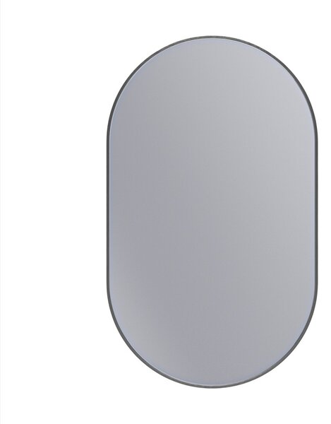 Erga Oval, oválné zrcadlo 60x100cm, černý rám, ERG-V01-OVAL-6010-BK