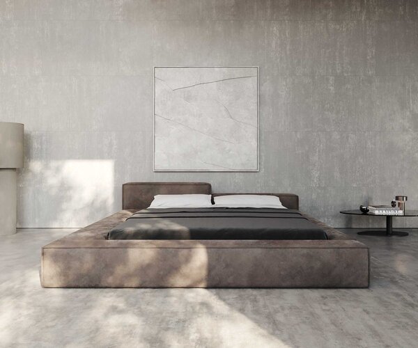 DELIFE Čalouněná postel Kalinea 180x200 cm mikrovlákno taupe vintage